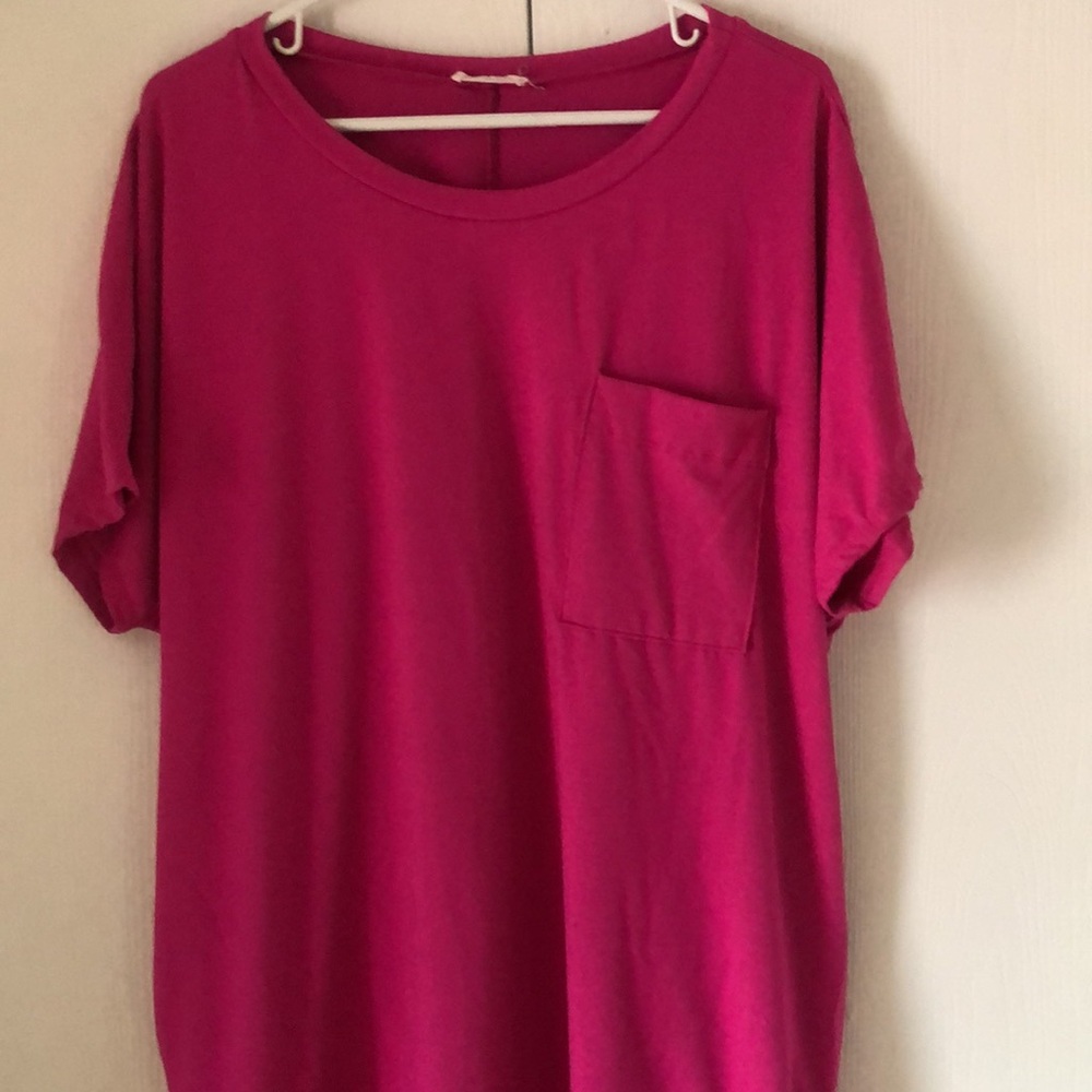 Women’s pink spring Entro Bright Pink T-Shirt dress